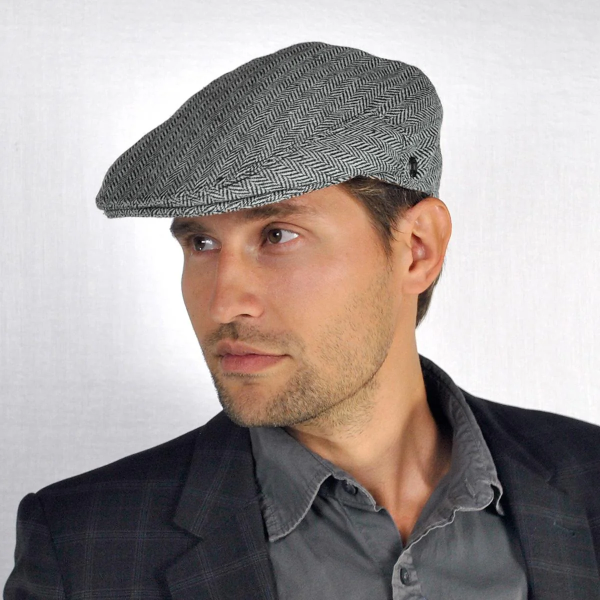 Herringbone Wool Blend Ivy Cap - Image 12