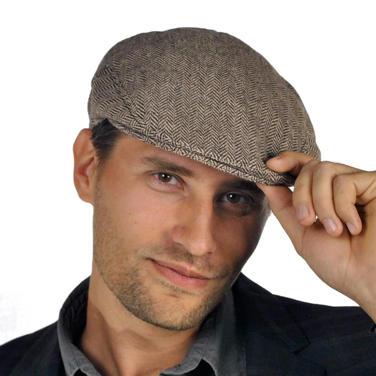 Herringbone Wool Blend Ivy Cap - Image 2