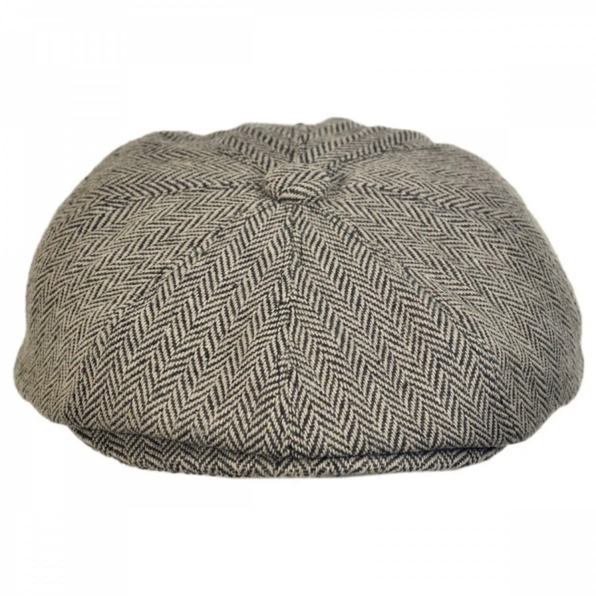 Herringbone Wool Blend Newsboy Cap - Image 3