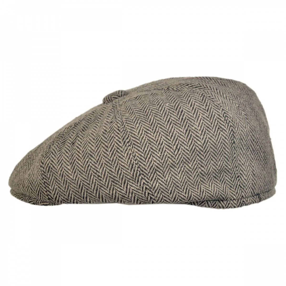 Herringbone Wool Blend Newsboy Cap - Image 4