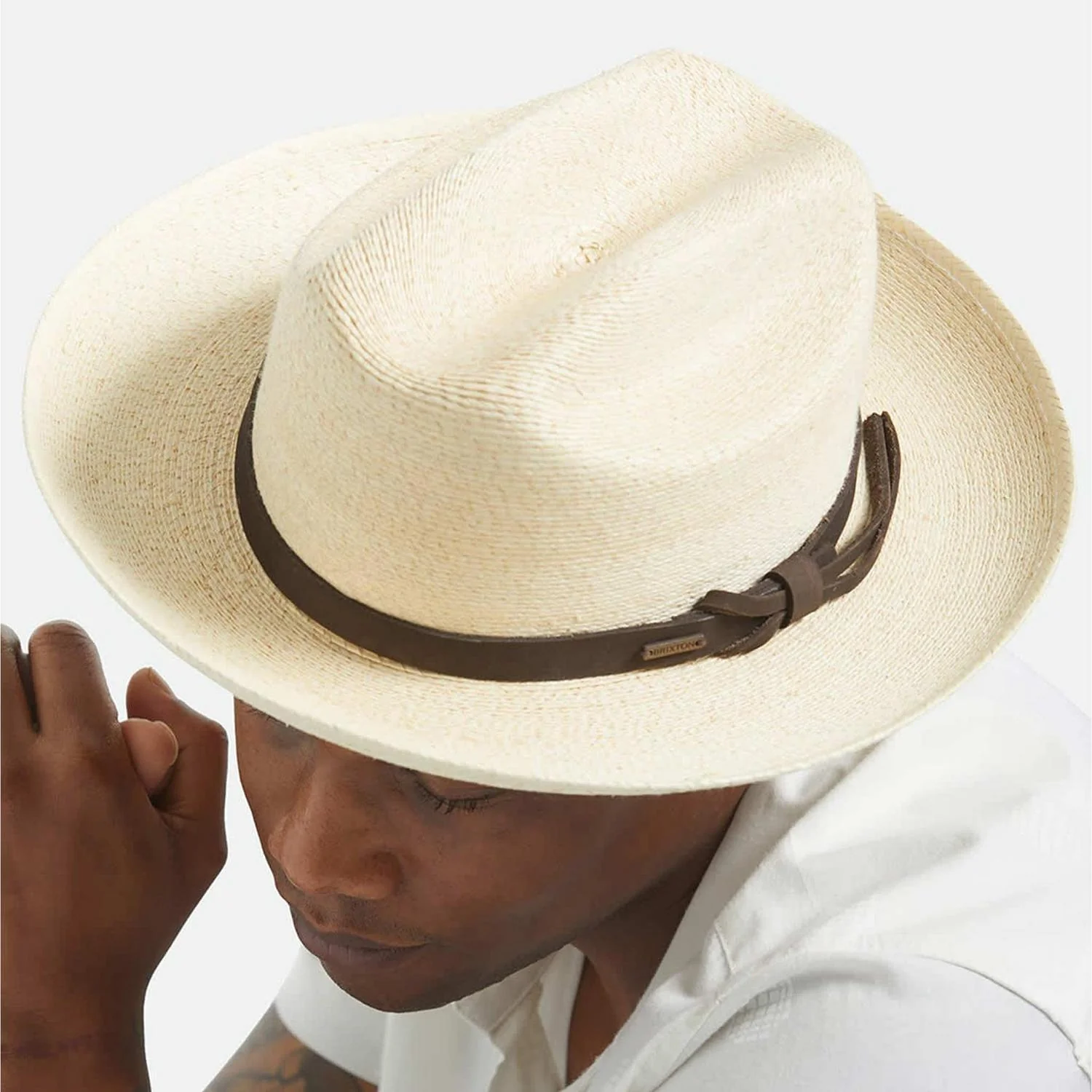Hitch Palm Straw Ranch Fedora Hat - Image 2