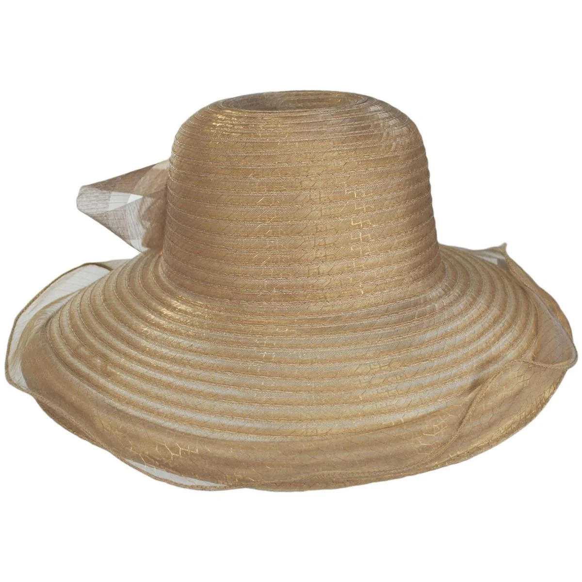 Iridescent Milan Organza Downbrim Hat - Image 2