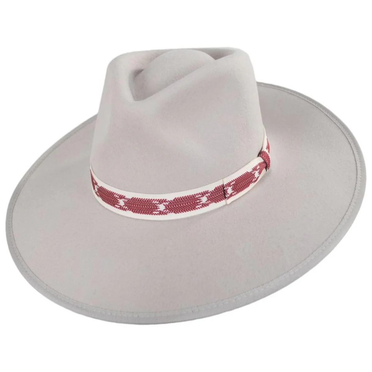 Jo Wool Felt Jacquard Rancher Fedora Hat - FINAL SALE