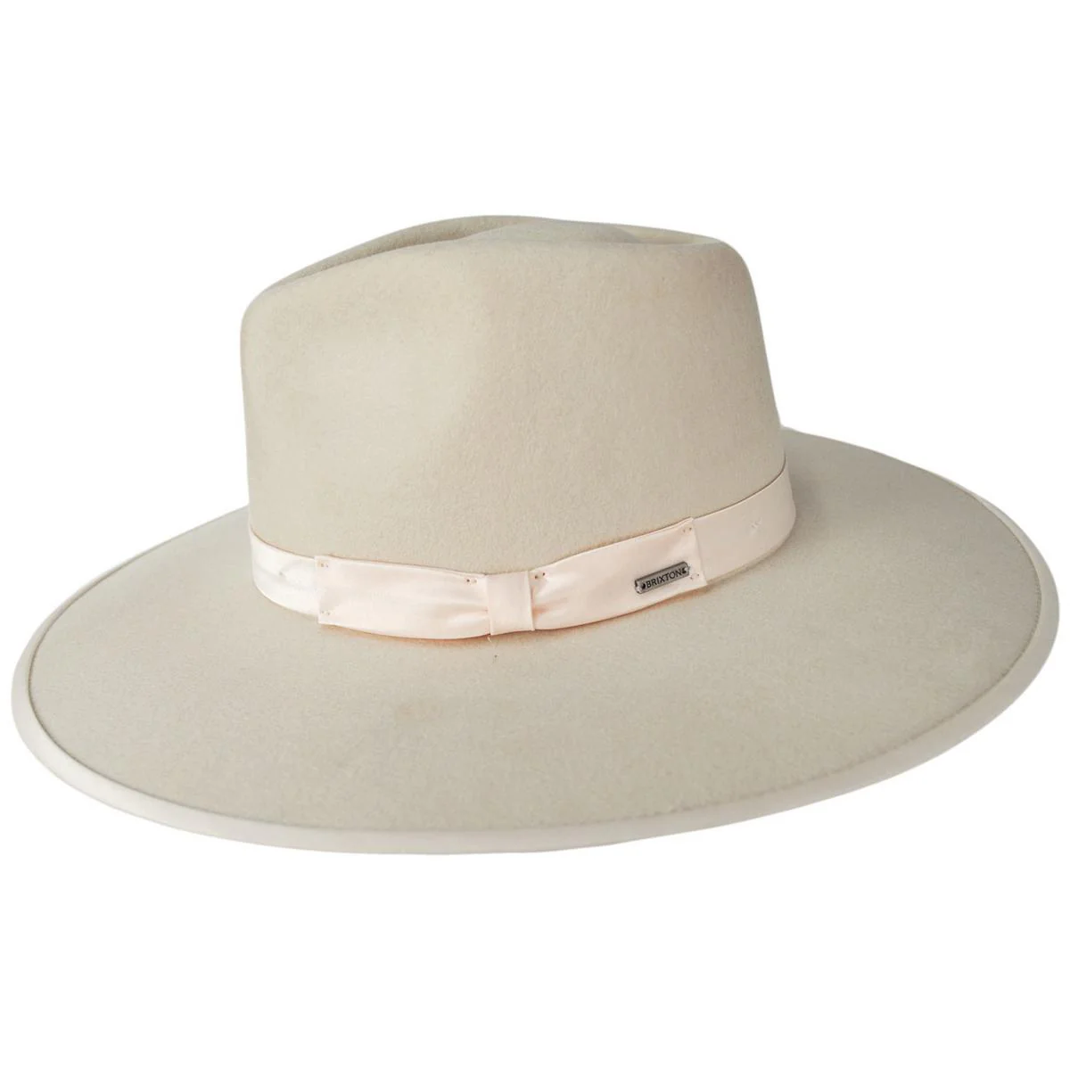 Jo Wool Felt Rancher Fedora Hat - Whitecap Satin - Image 3
