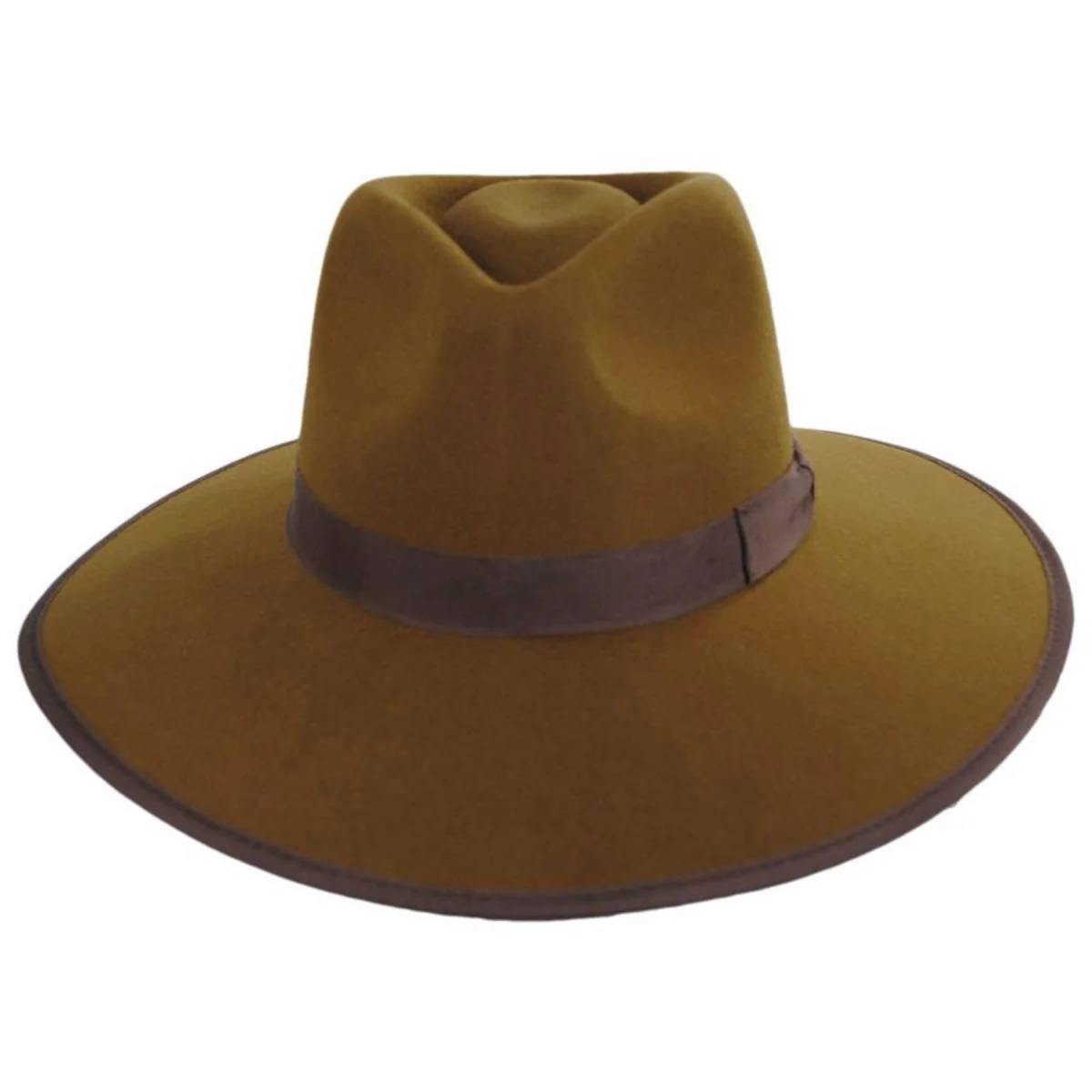 Jo Wool Felt Rancher Fedora Hat - Brass - FINAL SALE - Image 3