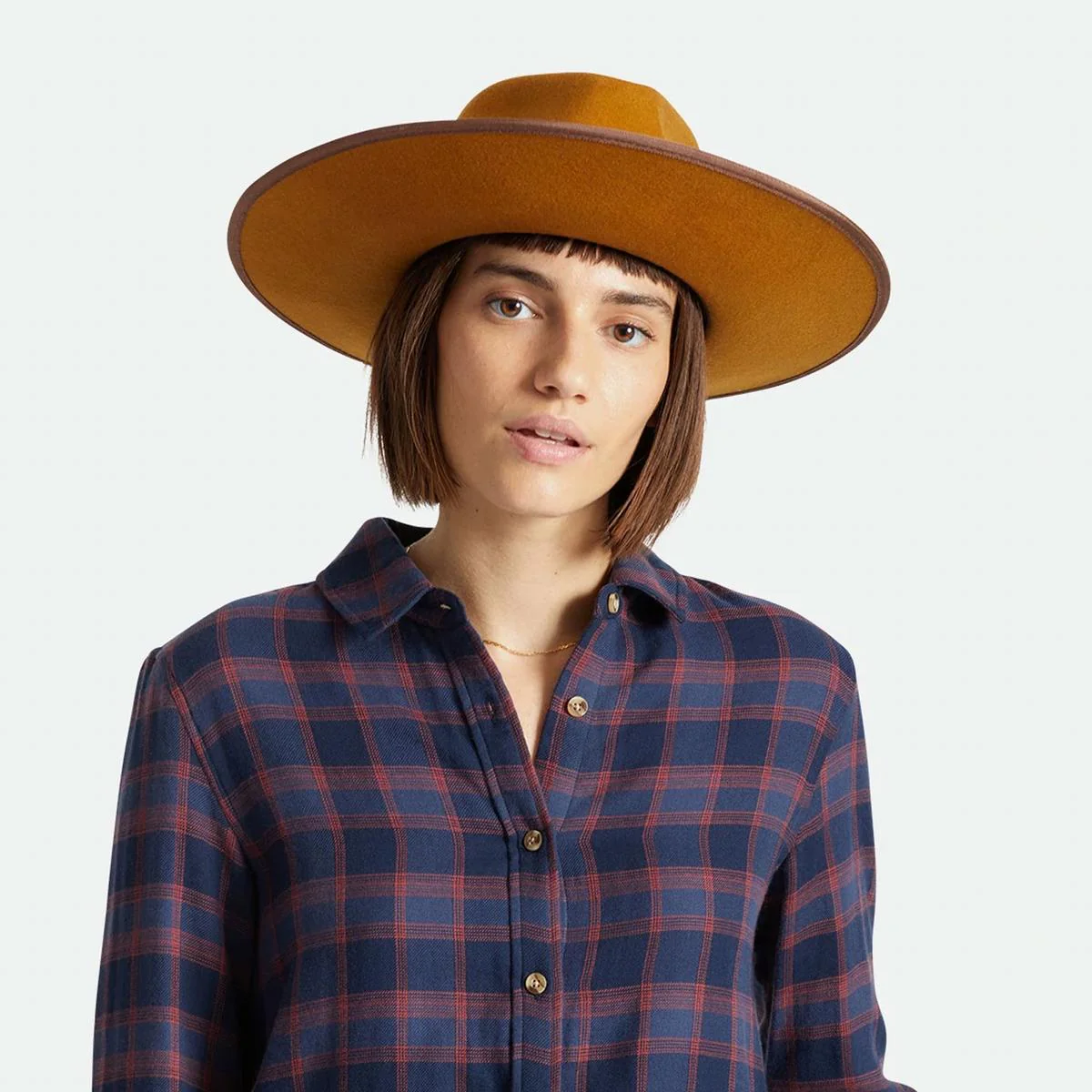 Jo Wool Felt Rancher Fedora Hat - Brass - FINAL SALE - Image 6