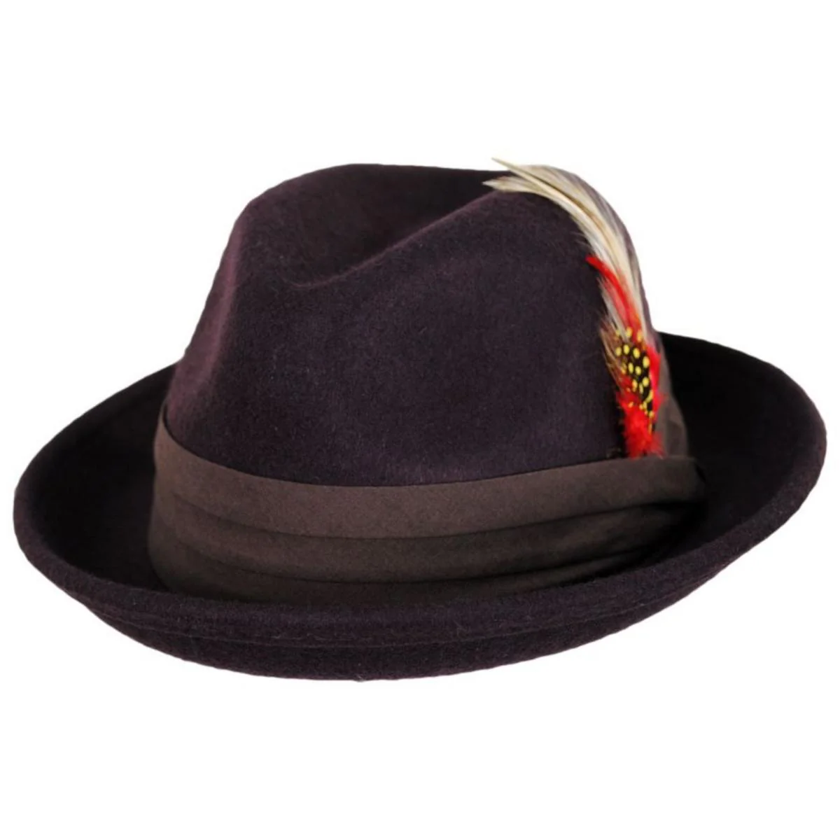 Kid's Blues Crushable Wool Felt Trilby Fedora Hat - Image 5