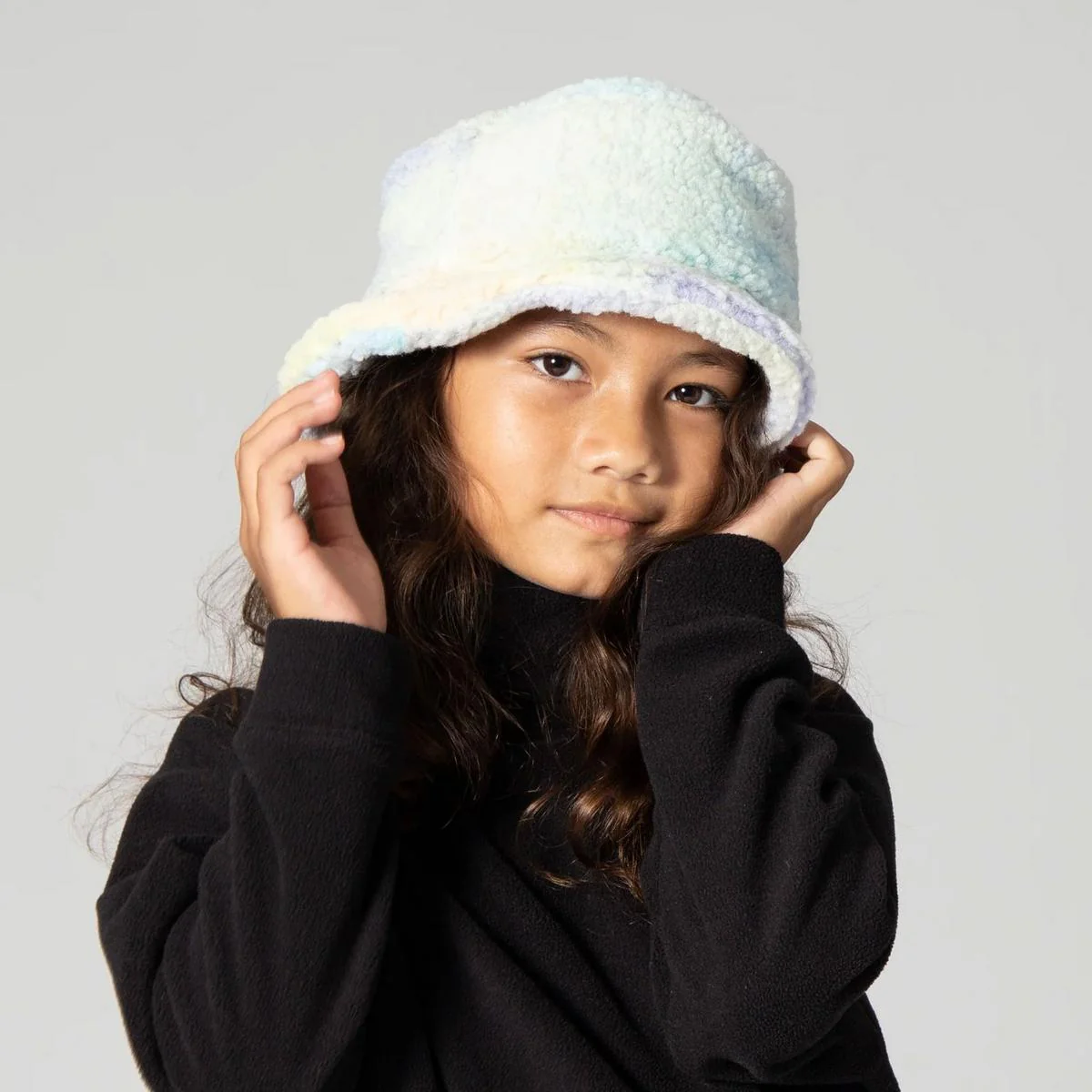 Kid's Tie-Dye Sherpa Bucket Hat - Image 2