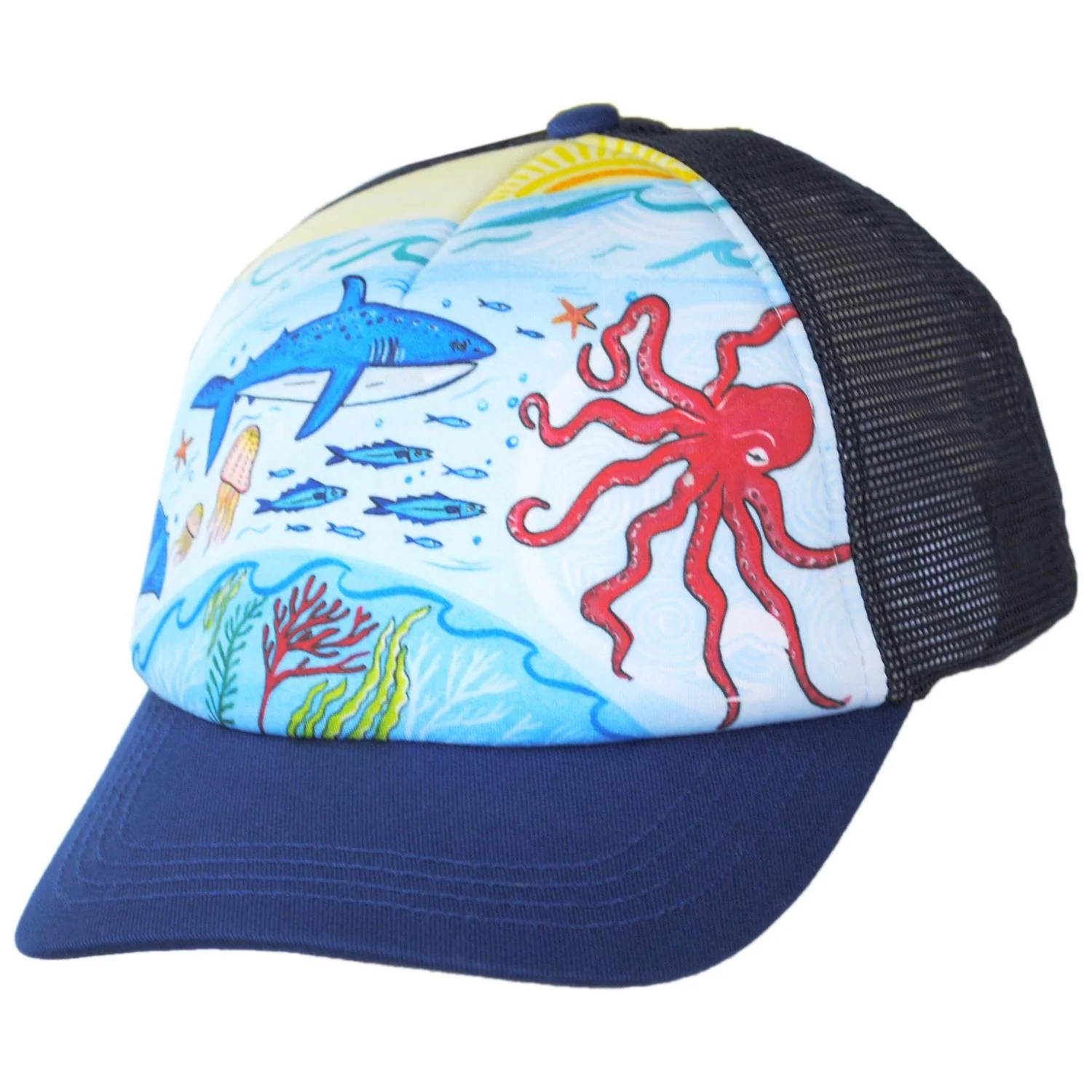 Kid's Under The Sea Trucker Snapback Baseball Cap