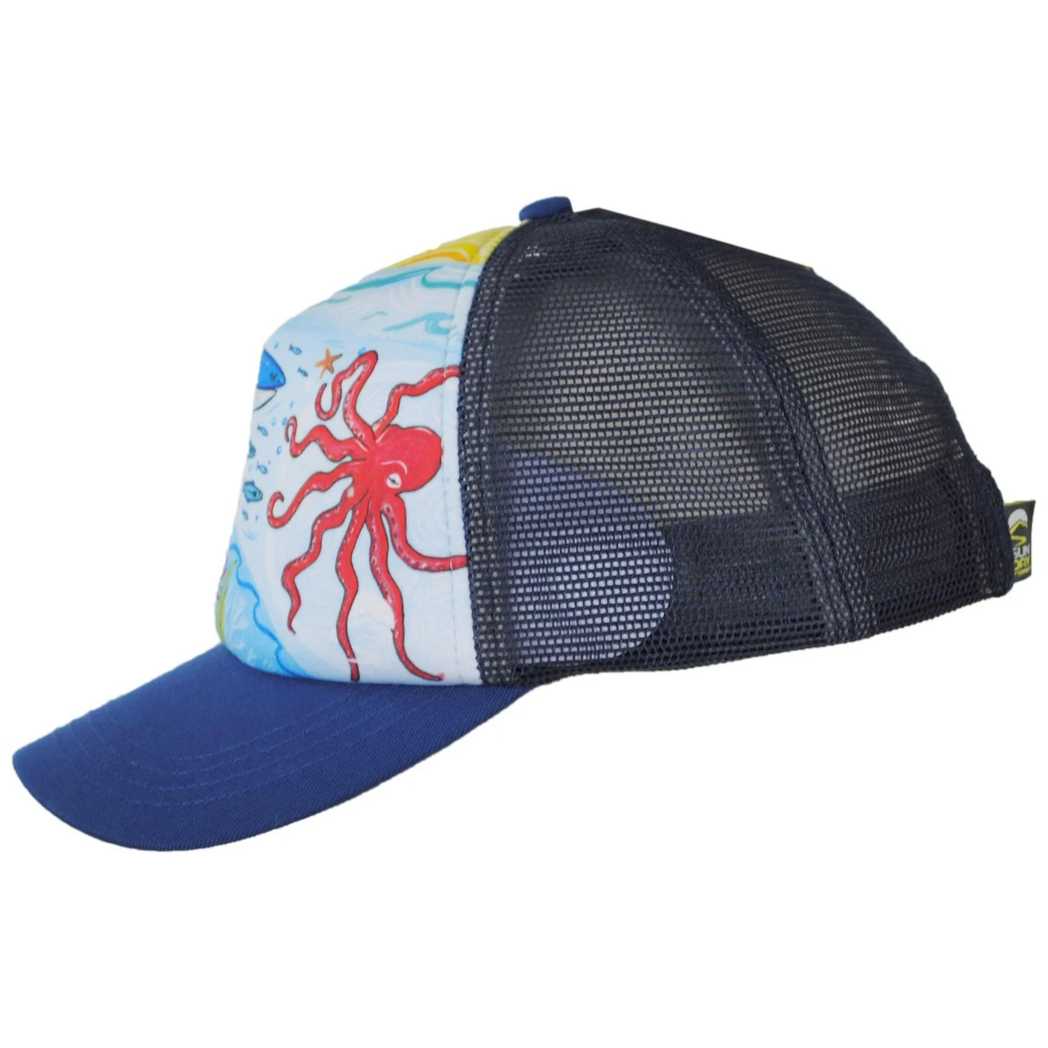 Kid's Under The Sea Trucker Snapback Baseball Cap - Image 4