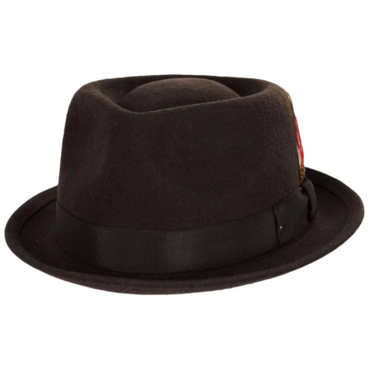 Kid's Wool Felt C-Crown Trilby Fedora Hat - Image 2