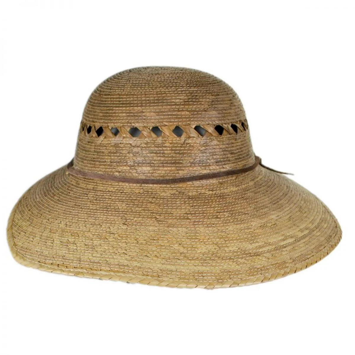 Laurel Lattice Palm Straw Facesaver Hat - Image 2