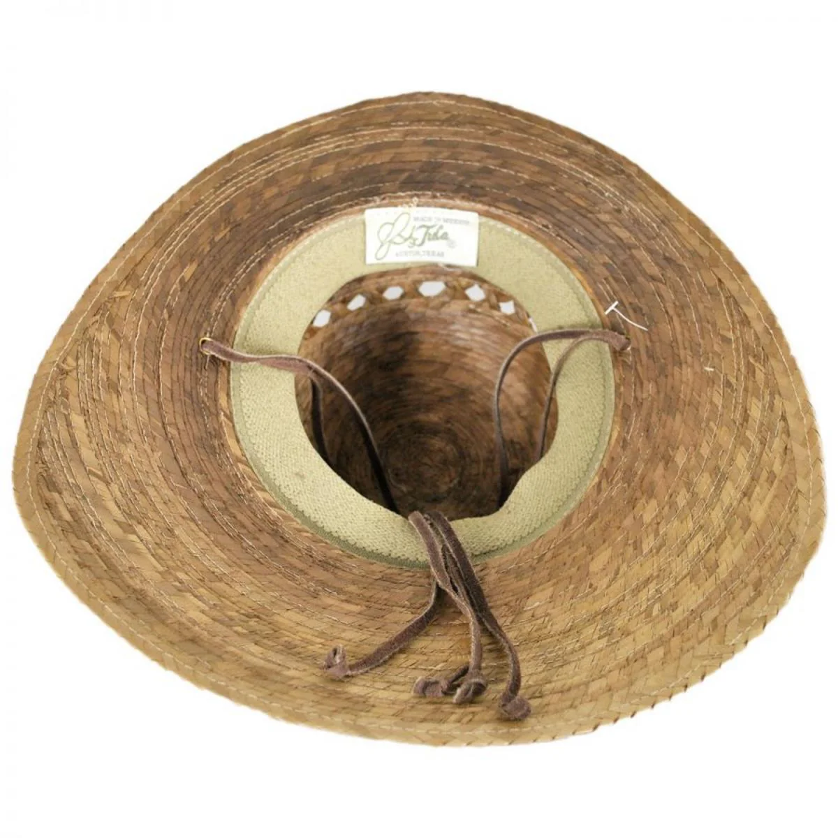Laurel Lattice Palm Straw Facesaver Hat - Image 4