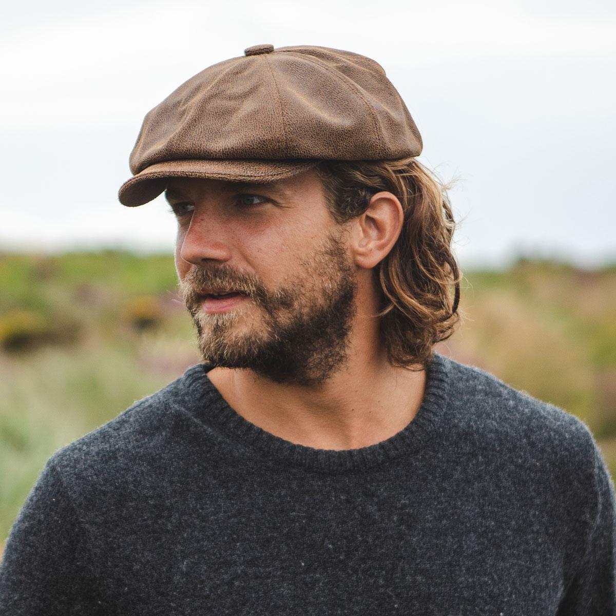 Leather Newsboy Cap - Image 2