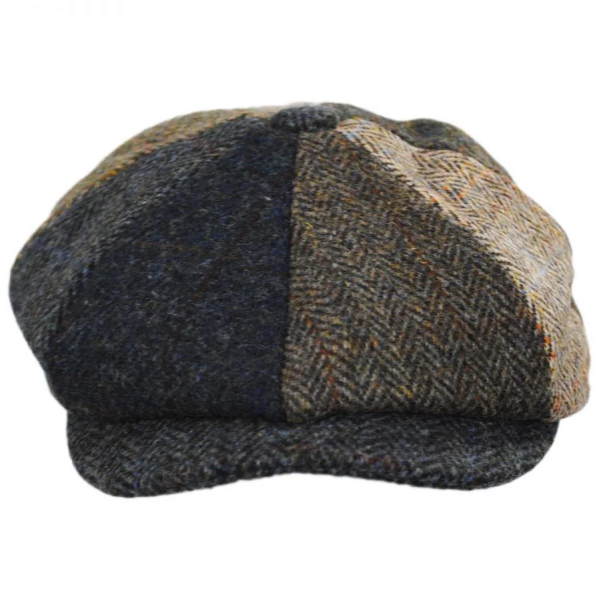 Lewis Harris Tweed Multi Wool Newsboy Cap - Image 2