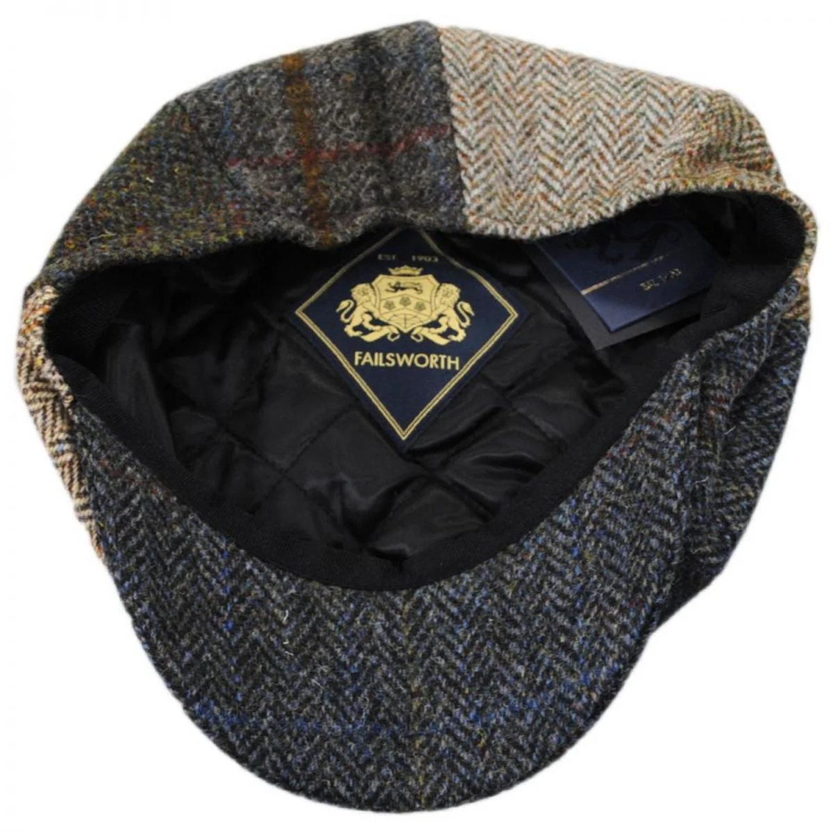 Lewis Harris Tweed Multi Wool Newsboy Cap - Image 4