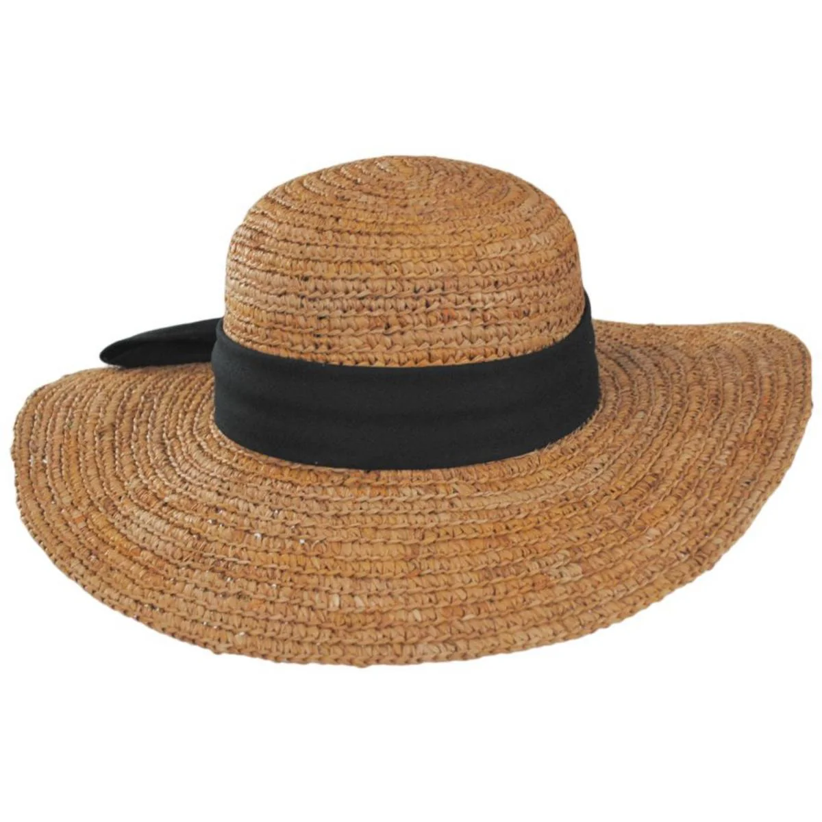 Linen Band Raffia Straw Swinger Hat - Image 2