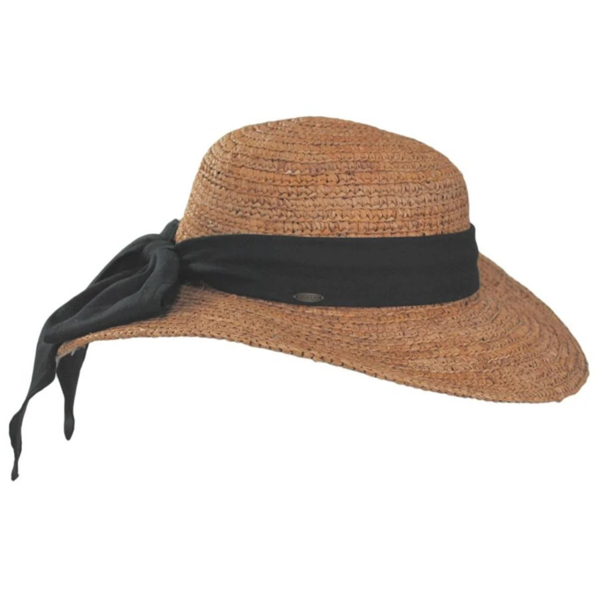 Linen Band Raffia Straw Swinger Hat - Image 3