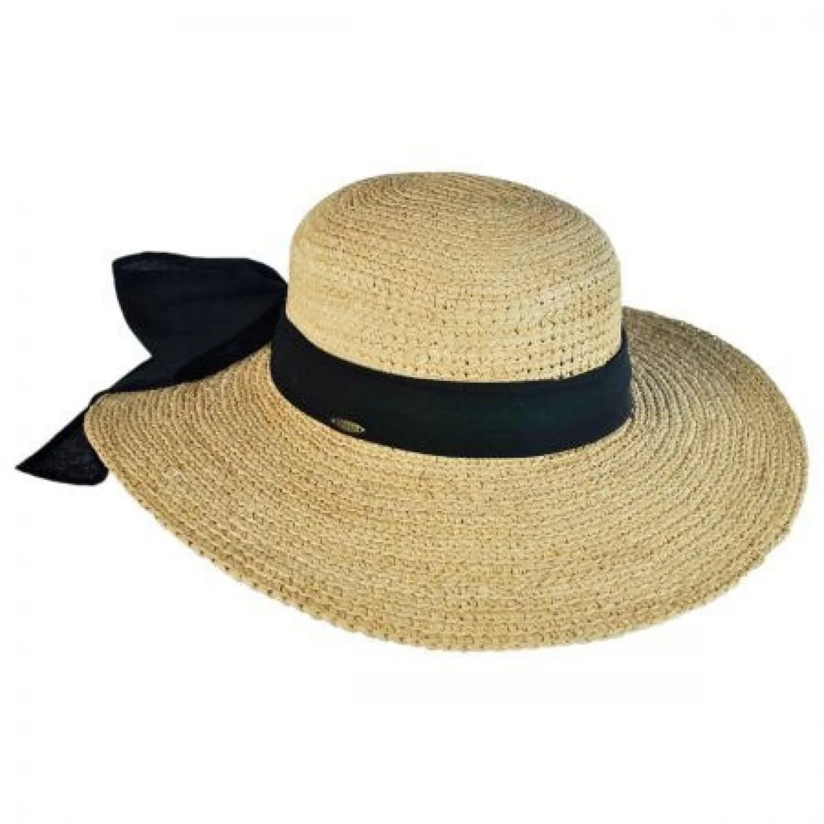 Linen Band Raffia Straw Swinger Hat - Image 5