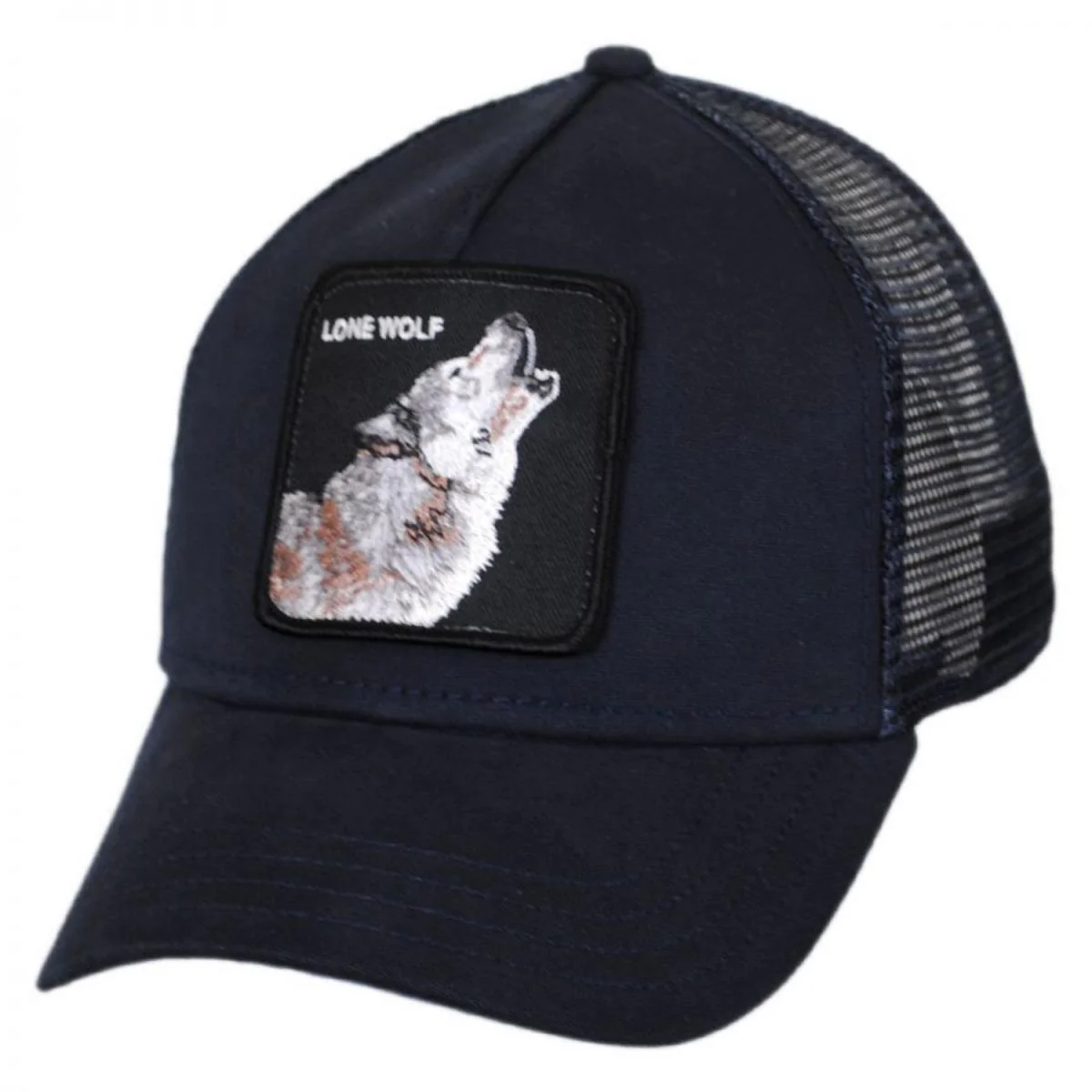 Lone Wolf Mesh Trucker Snapback Baseball Cap