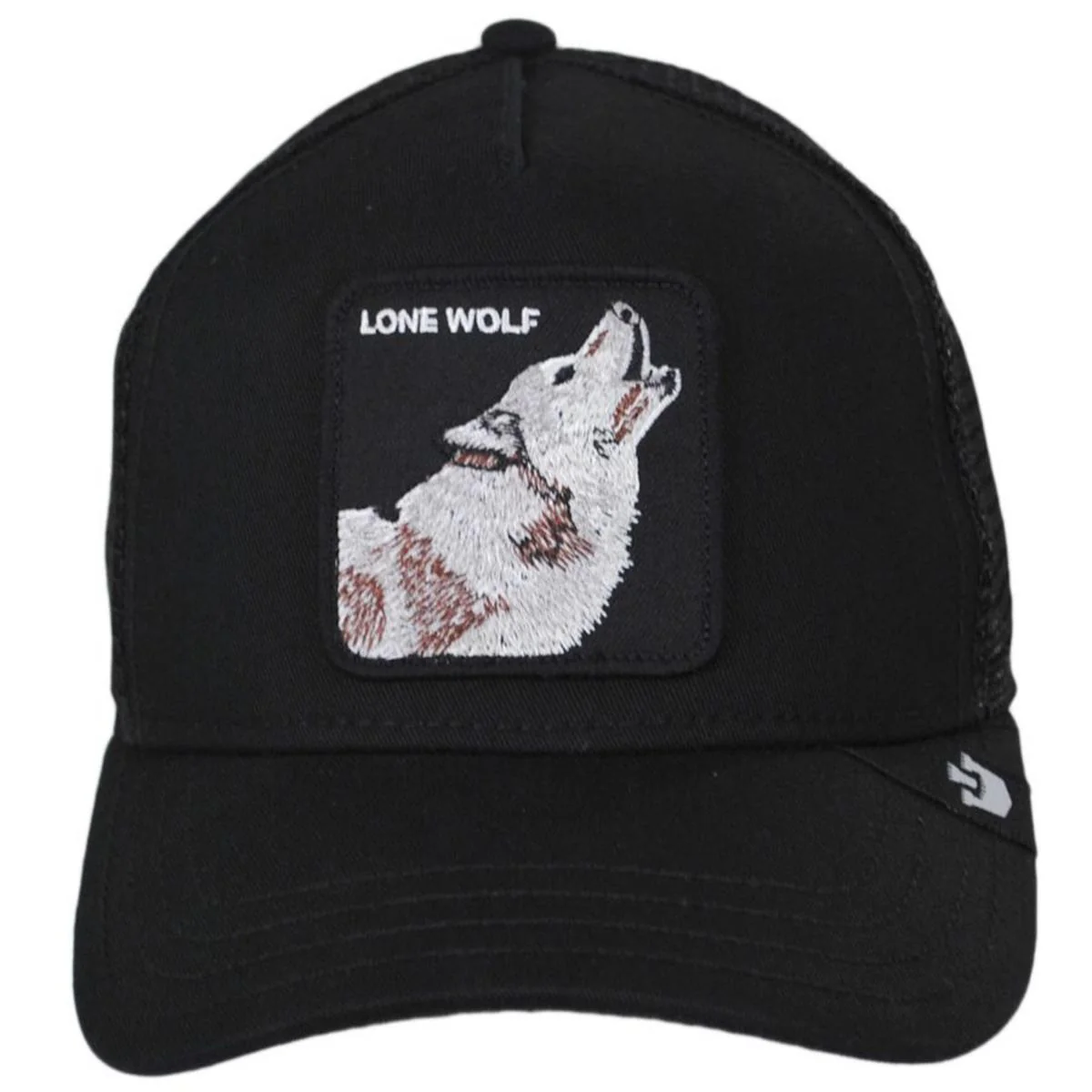 Lone Wolf Mesh Trucker Snapback Baseball Cap - Image 6