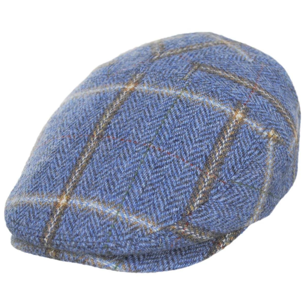 Lou Wool Herringbone Plaid Ivy Cap - Image 6