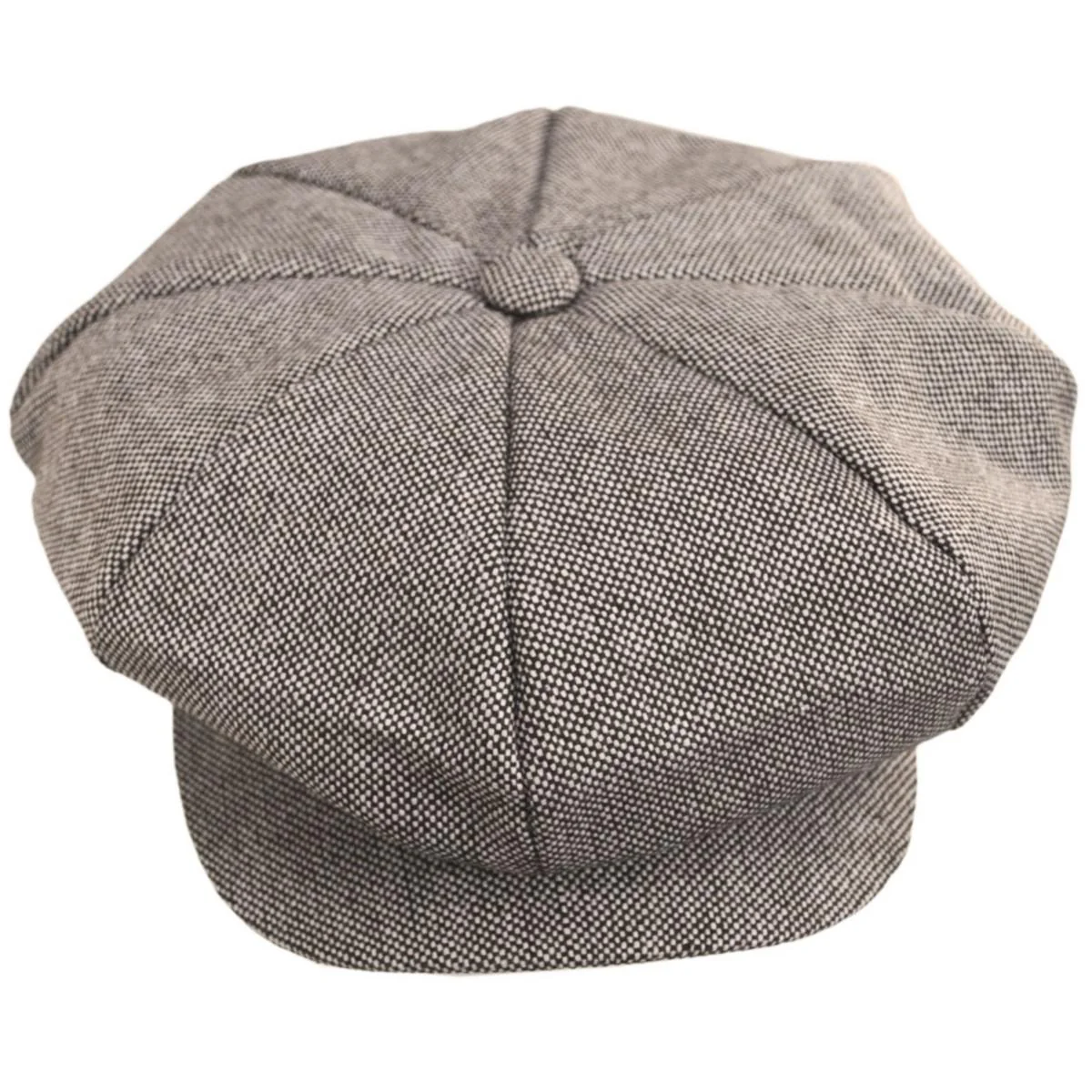Marl Tweed Wool Blend Big Apple Cap - Image 10