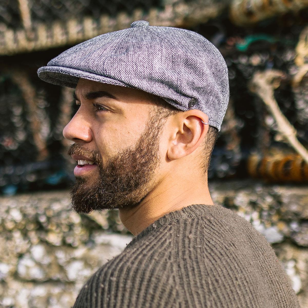 Marl Tweed Wool Blend Newsboy Cap - Image 6