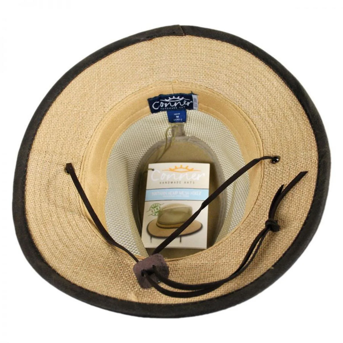 Mesh Crown Hemp Safari Fedora Hat - Image 4