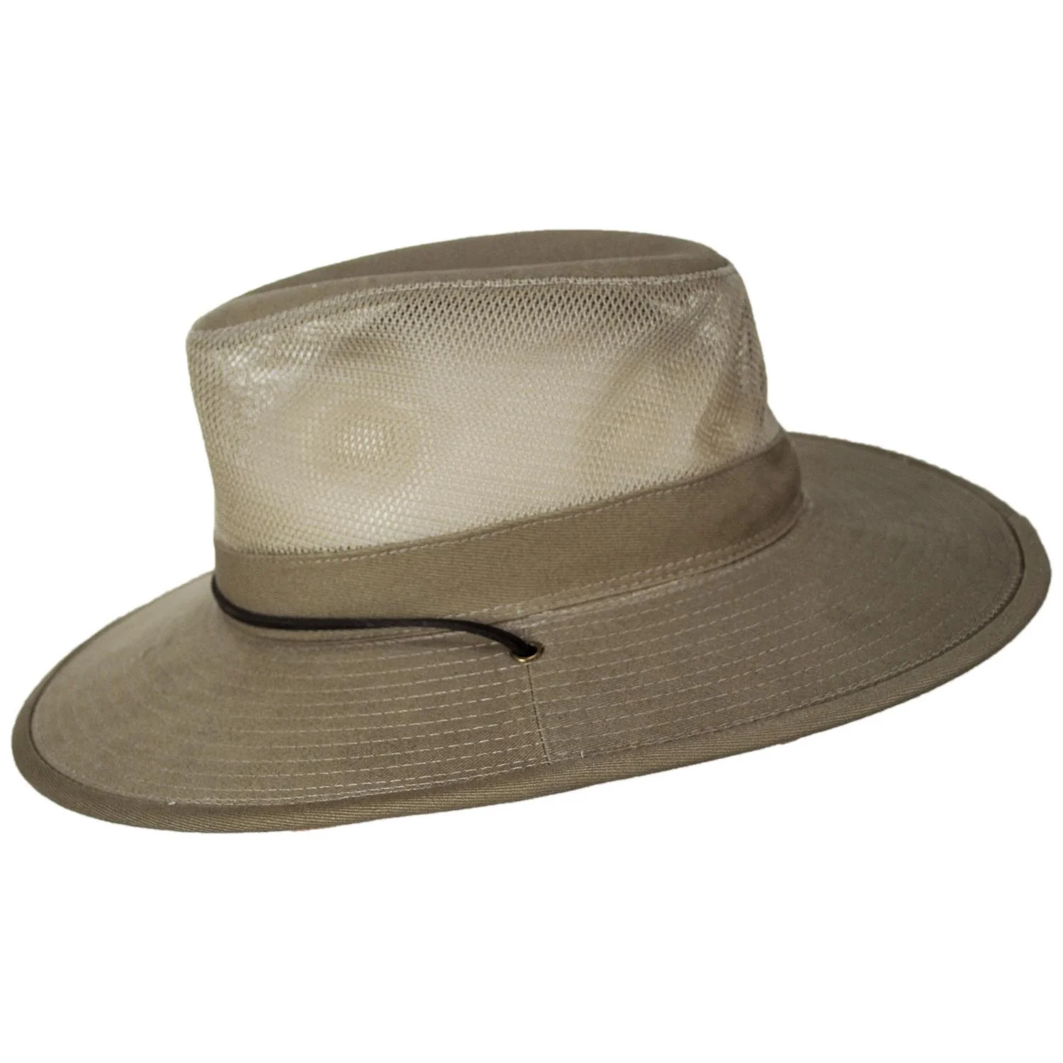 Mesh Crown Wide Brim Aussie Hat - Image 3