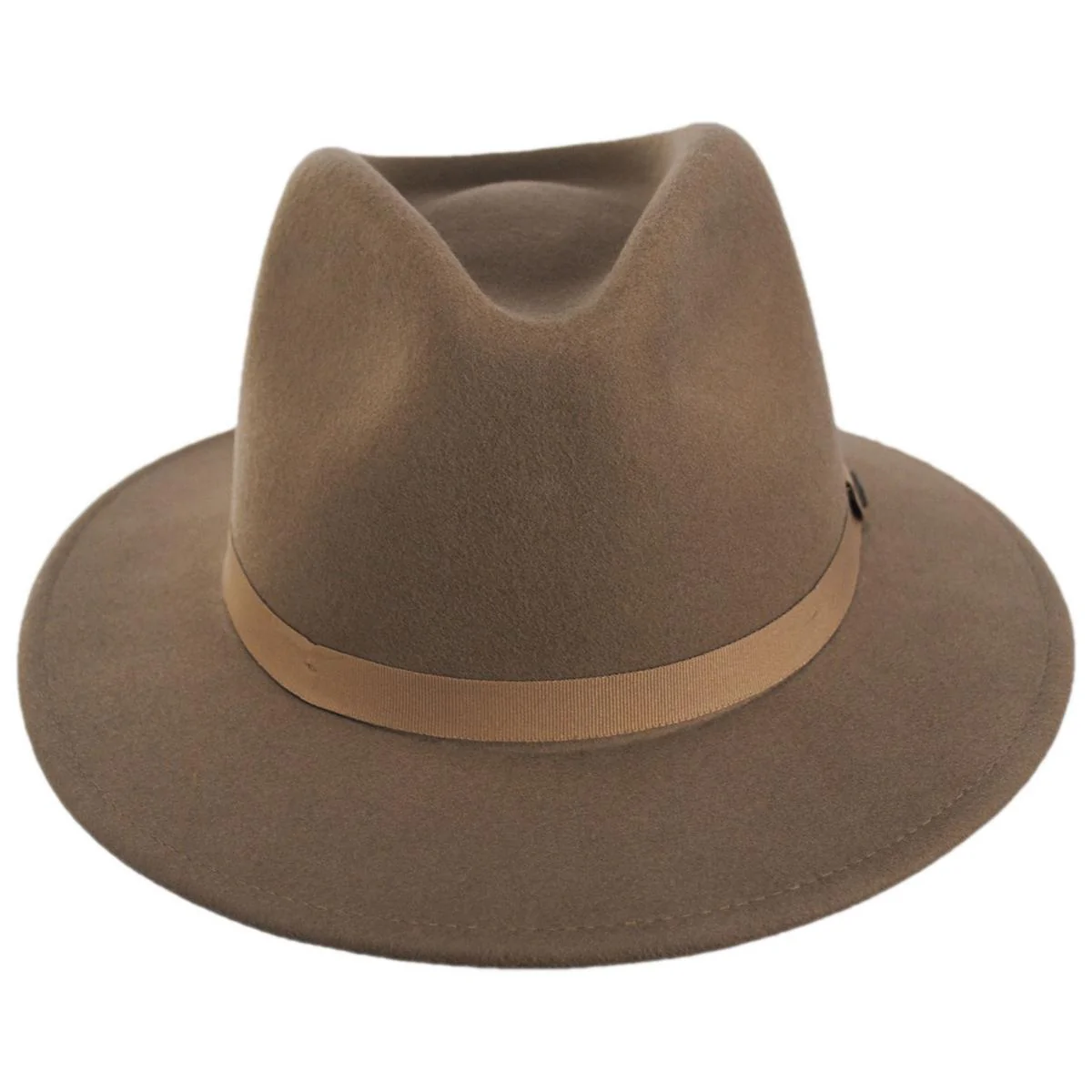 Messer Packable Wool Felt Fedora Hat - Khaki - Image 4