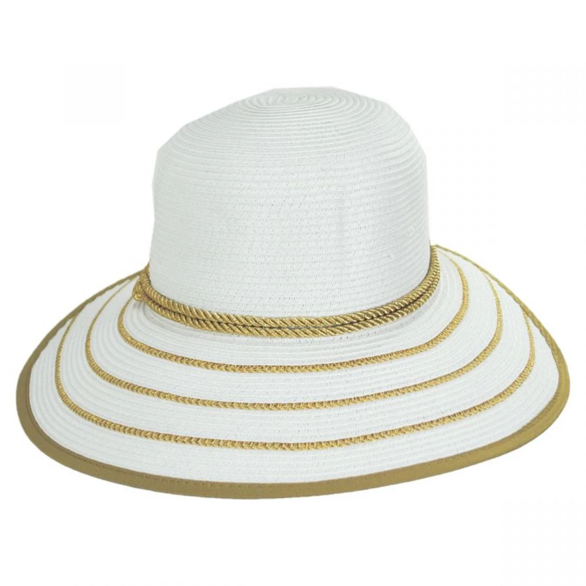 Metallic Sailor Knot Toyo Straw Facesaver Hat - Image 2