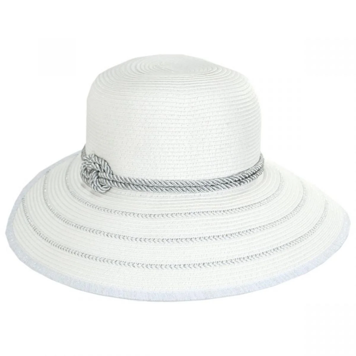 Metallic Sailor Knot Toyo Straw Facesaver Hat - Image 5