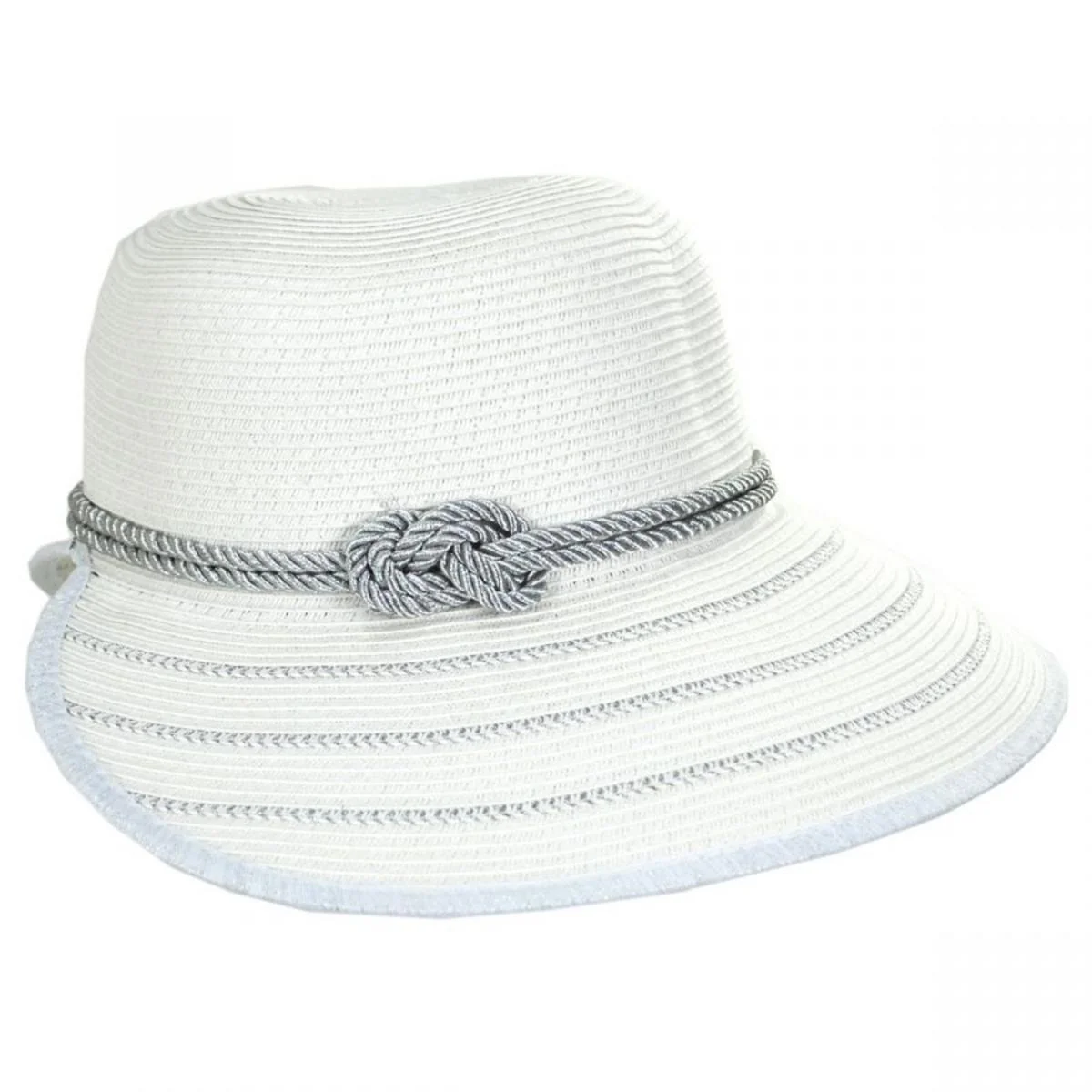 Metallic Sailor Knot Toyo Straw Facesaver Hat - Image 7