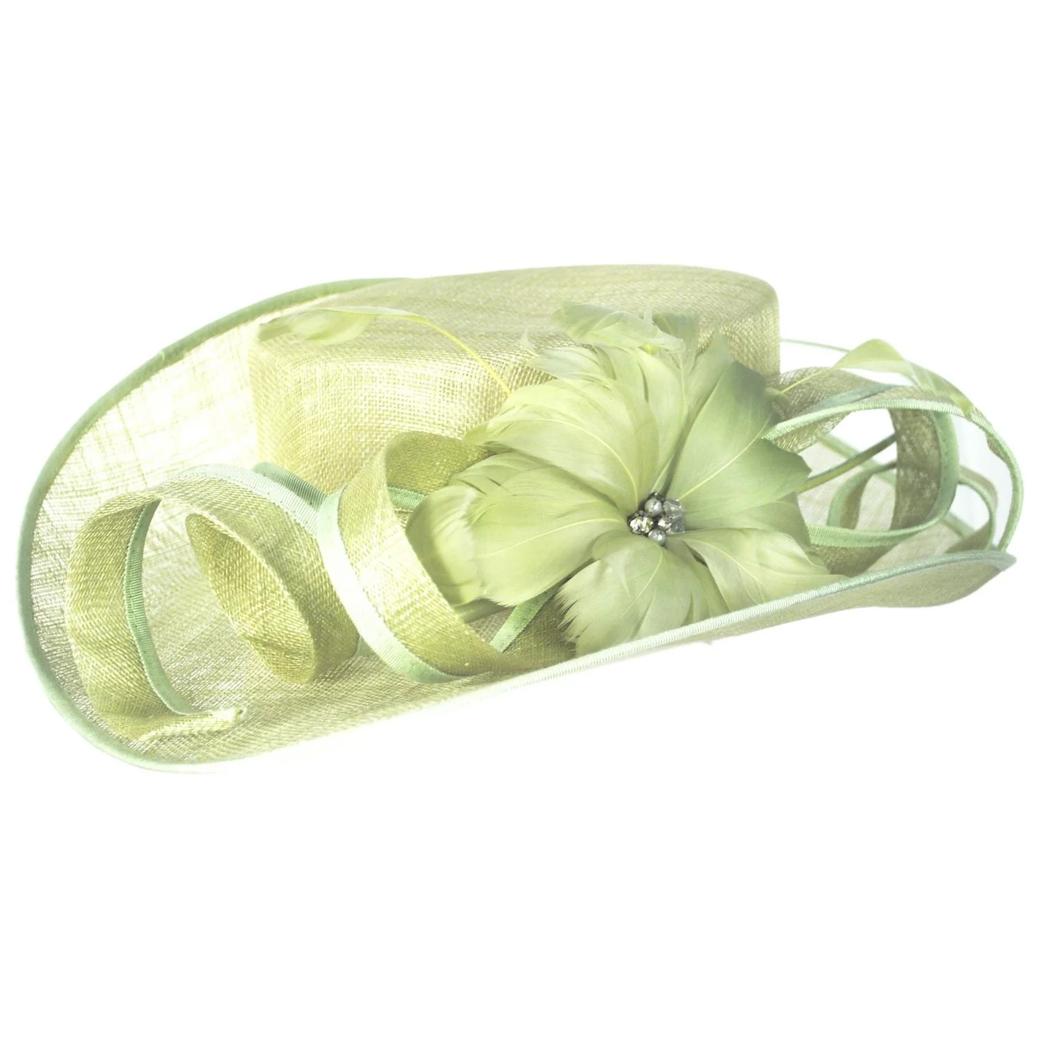 Minerva Sinamay Straw Boater Dress Hat - Image 5