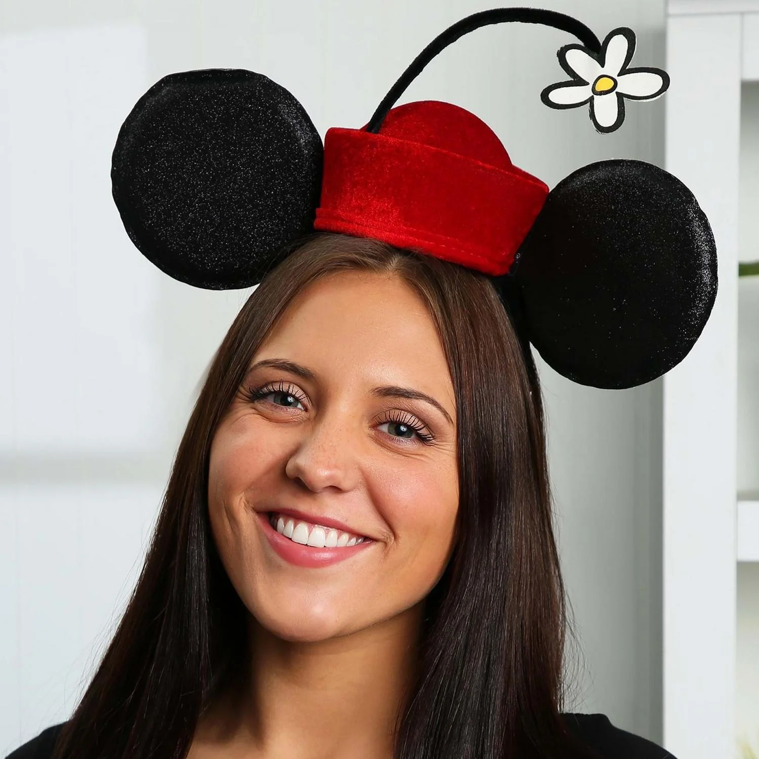 Minnie Vintage Flower Pillbox Headband - Image 3