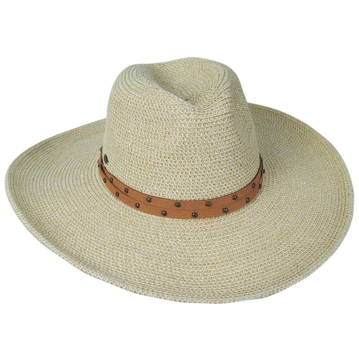 Misa Toyo Braid Straw Safari Fedora Hat