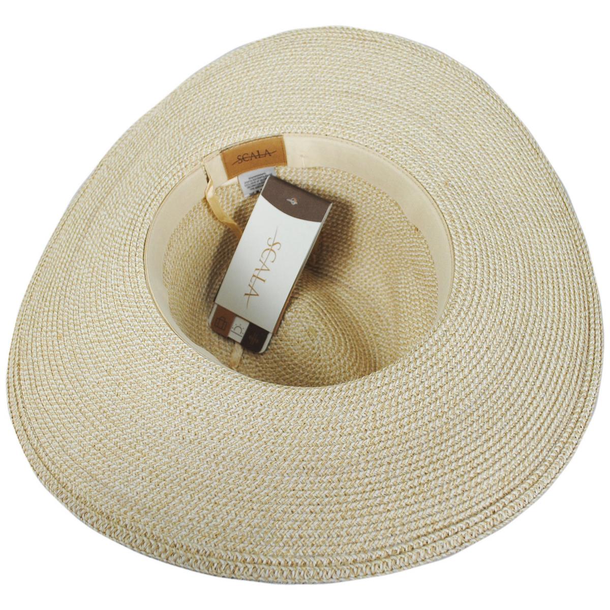 Misa Toyo Braid Straw Safari Fedora Hat - Image 4