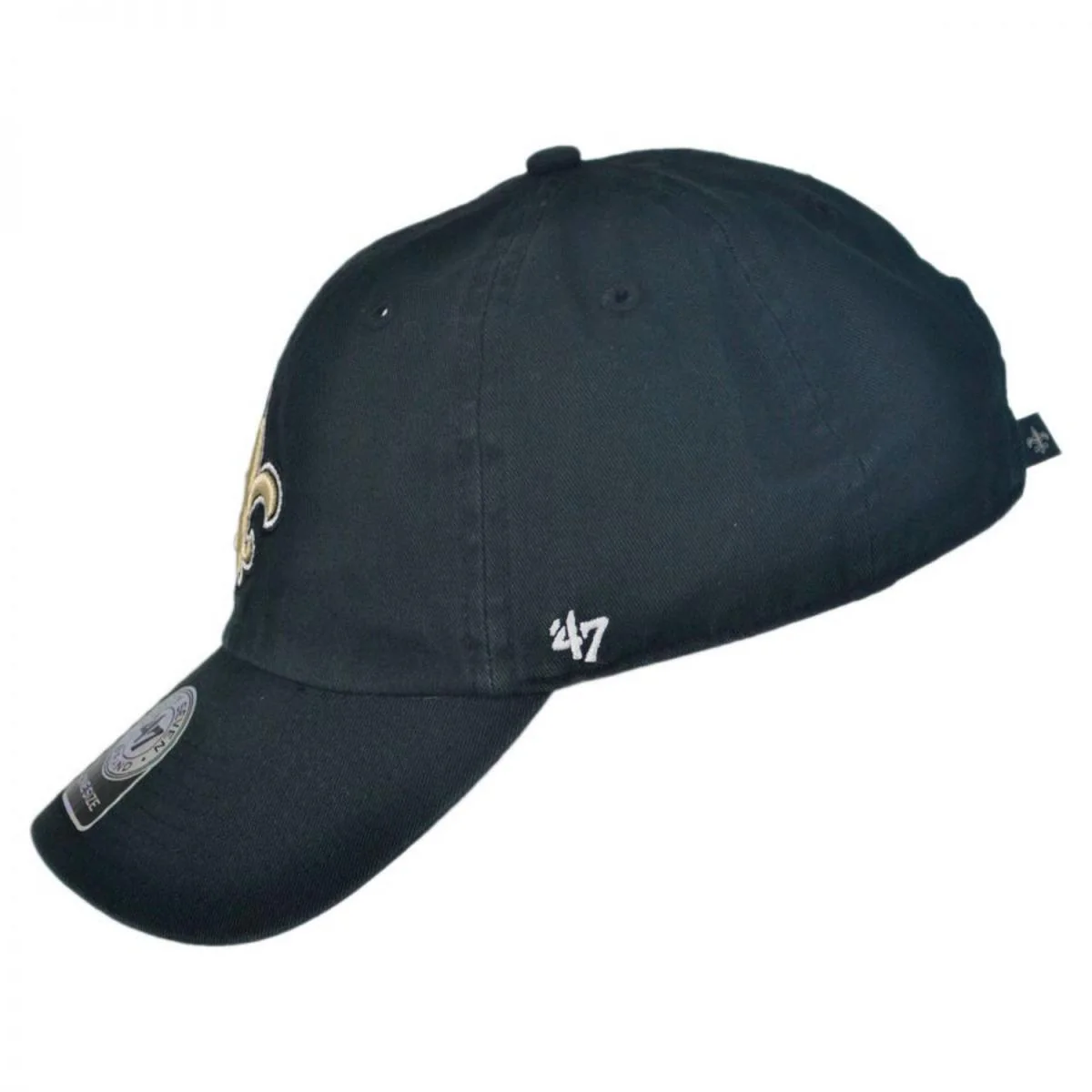 New Orleans Saints NFL Clean Up Strapback Baseball Cap Dad Hat - Image 3