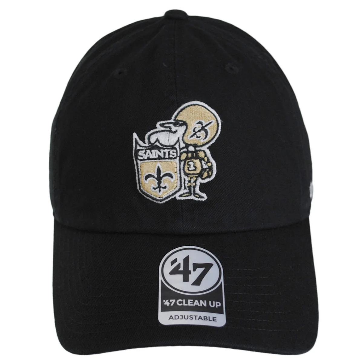 New Orleans Saints NFL Clean Up Strapback Baseball Cap Dad Hat - Image 6