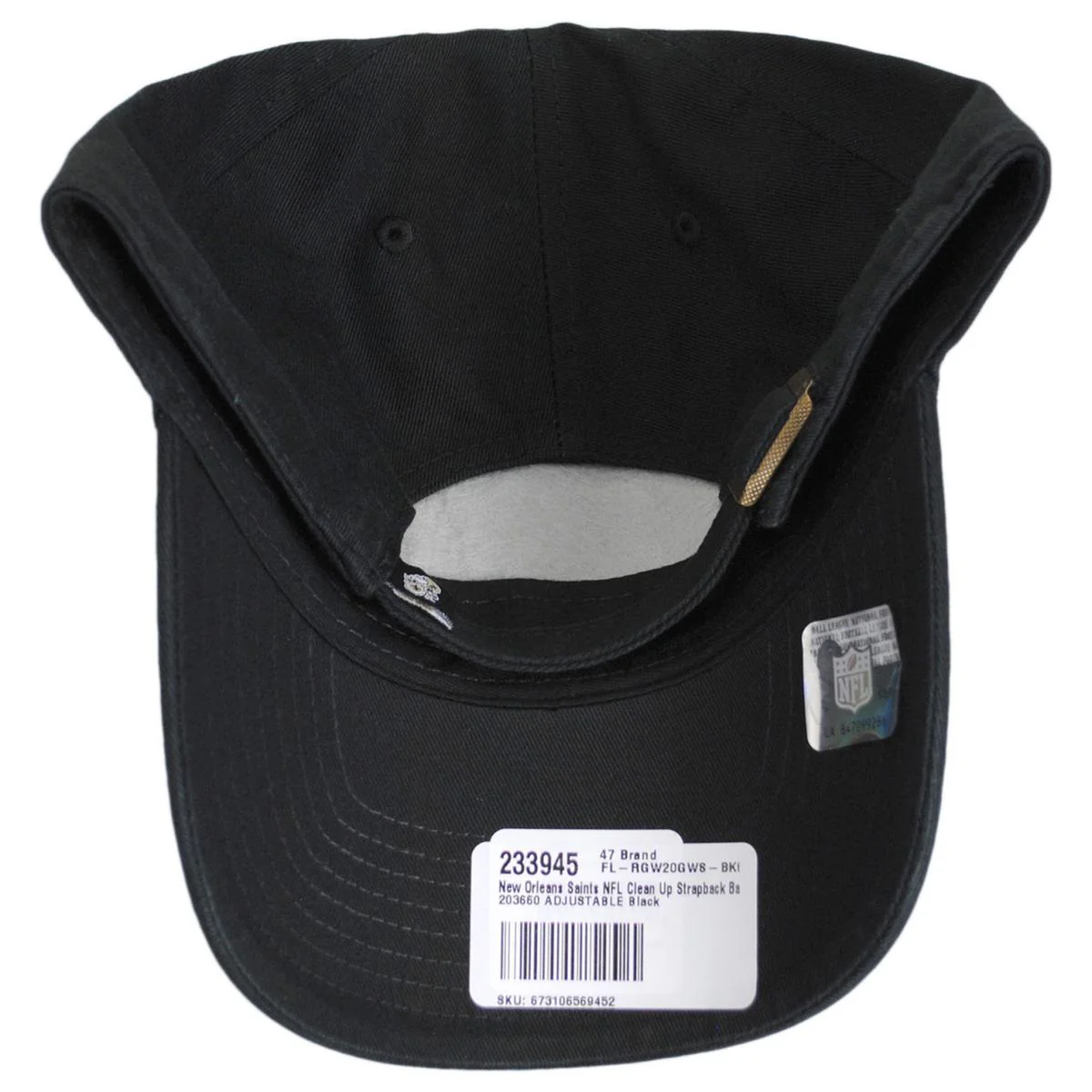 New Orleans Saints NFL Clean Up Strapback Baseball Cap Dad Hat - Image 8