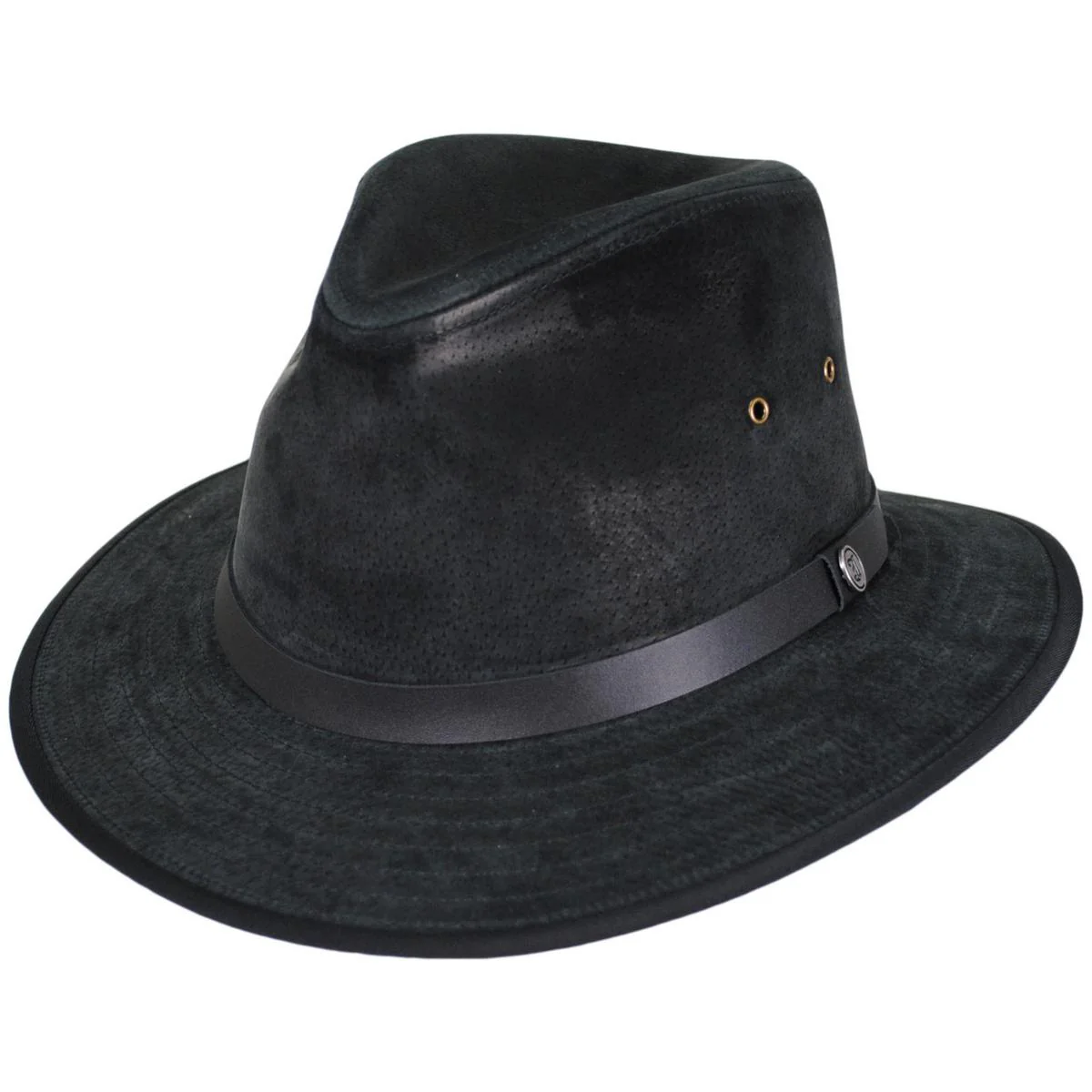 Nubuck Leather Safari Fedora Hat - Image 10