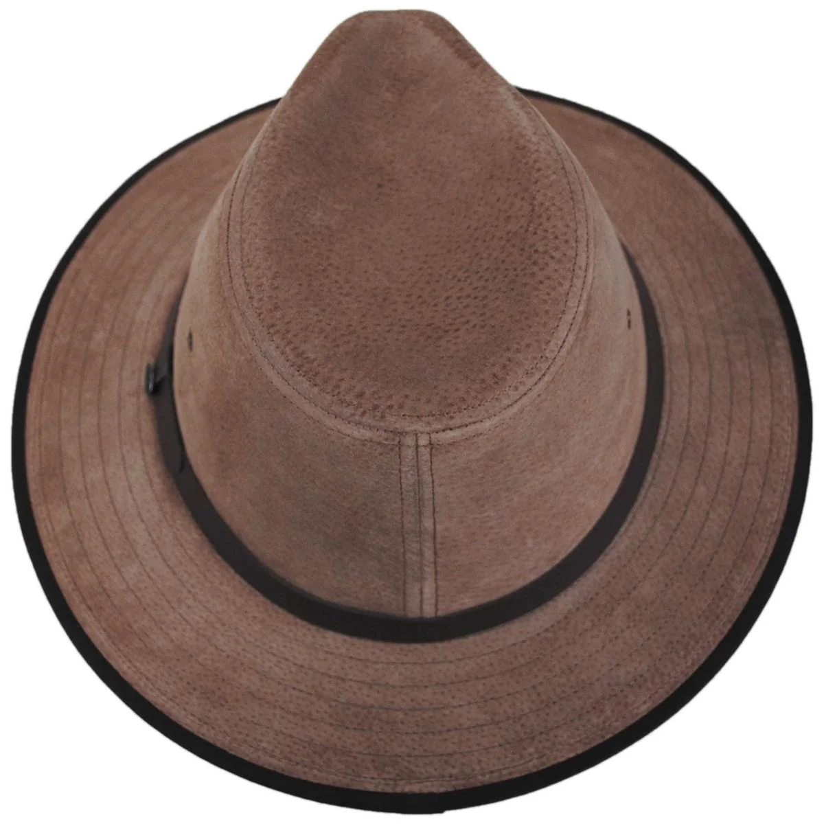 Nubuck Leather Safari Fedora Hat - Image 6
