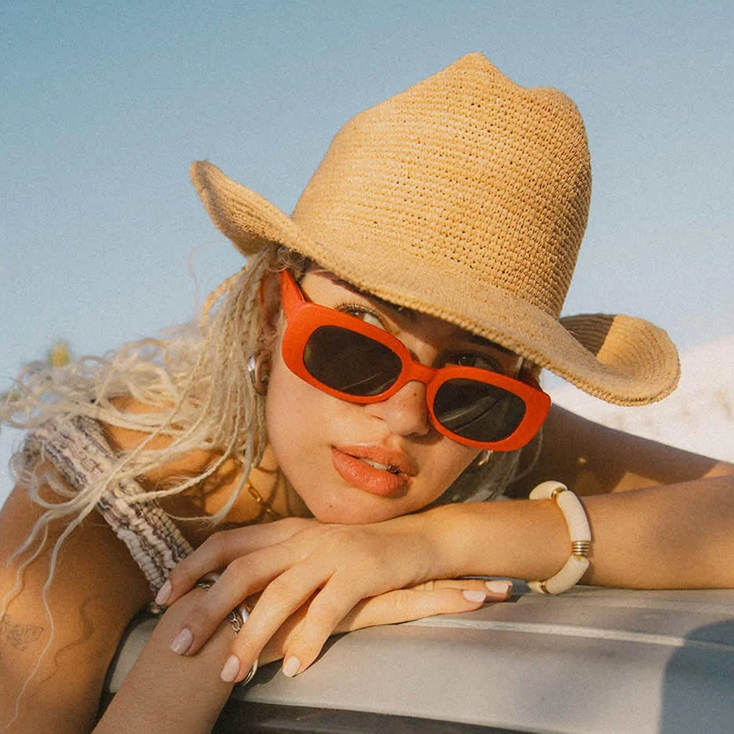 Odessa Raffia Straw Cowboy Hat - Image 2