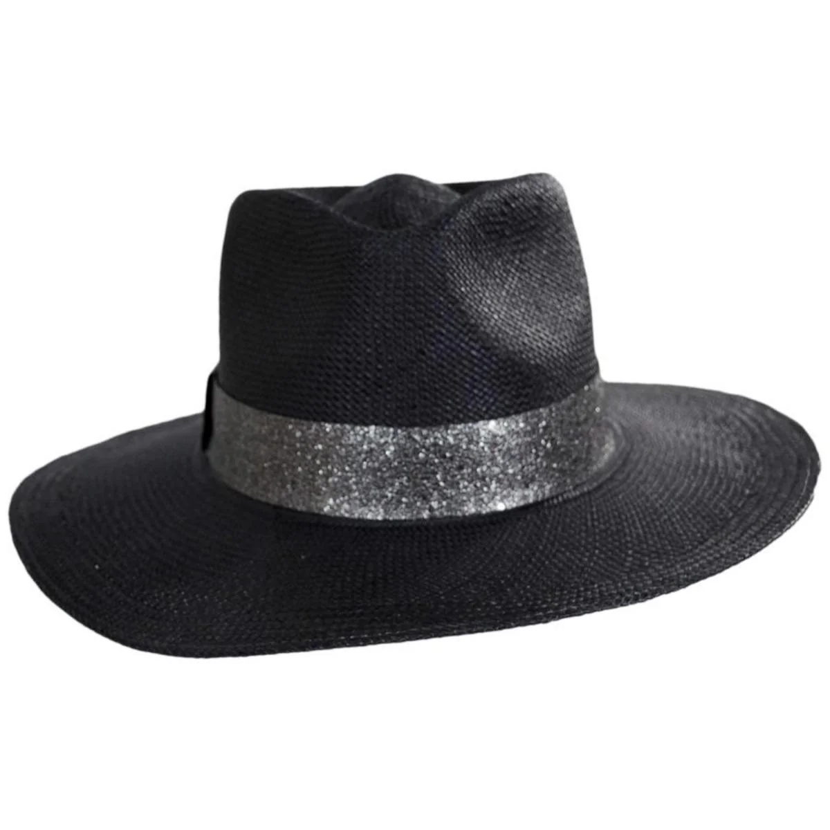 Onyx Panama Straw Fedora Hat - Image 2