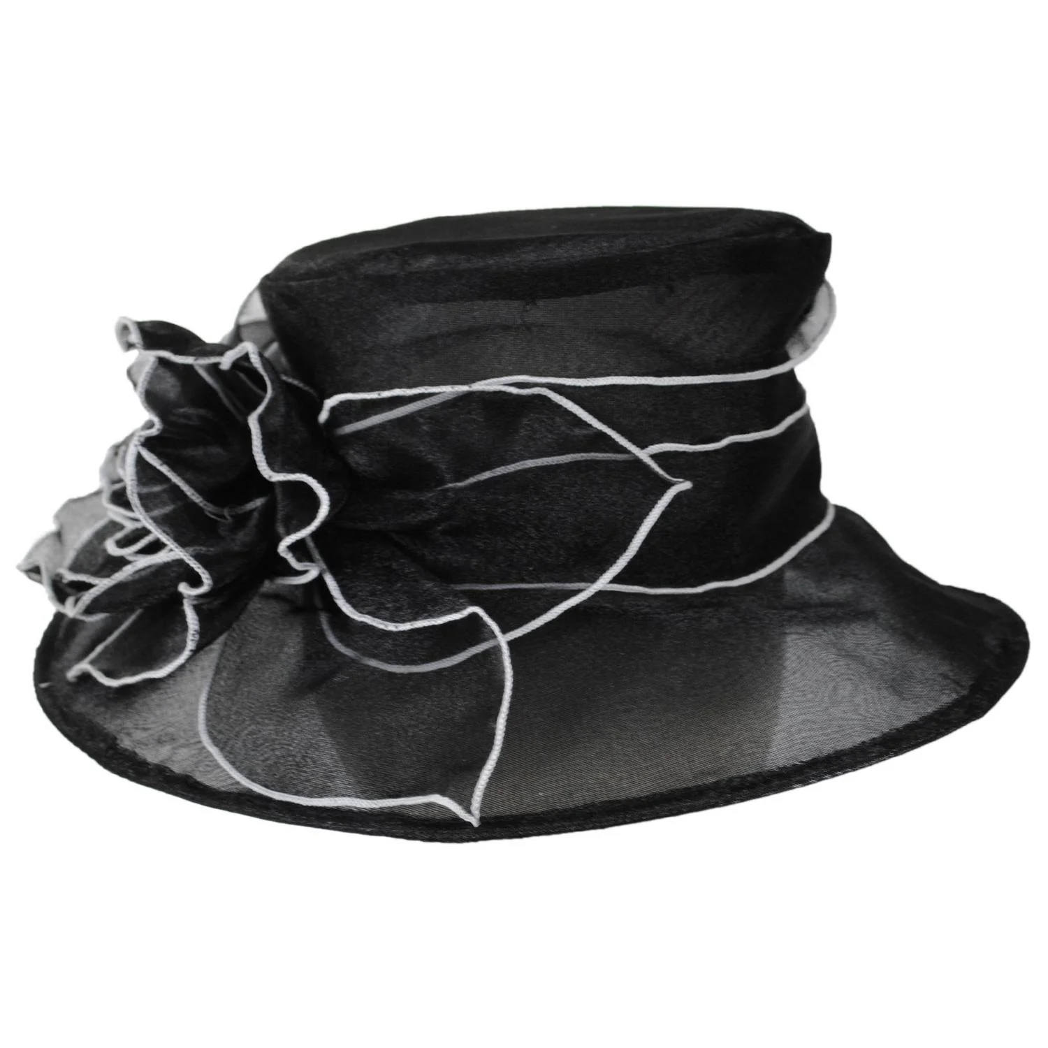 Organza Boater Dress Hat - Image 2