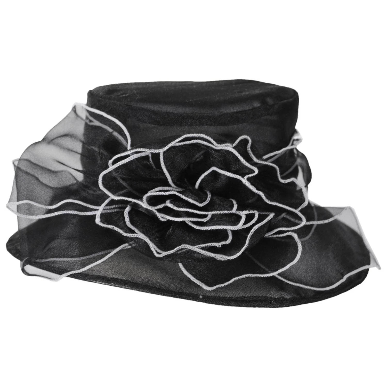 Organza Boater Dress Hat - Image 3