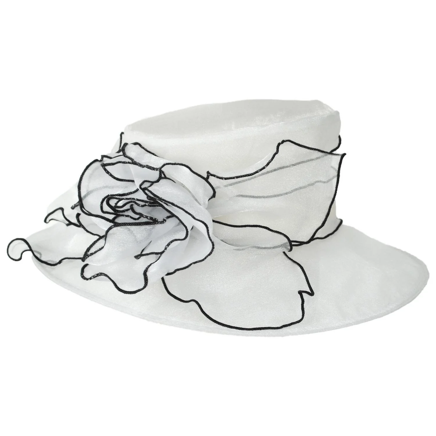 Organza Boater Dress Hat - Image 5