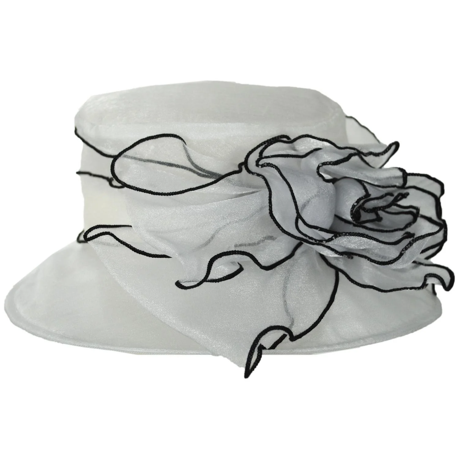Organza Boater Dress Hat - Image 7