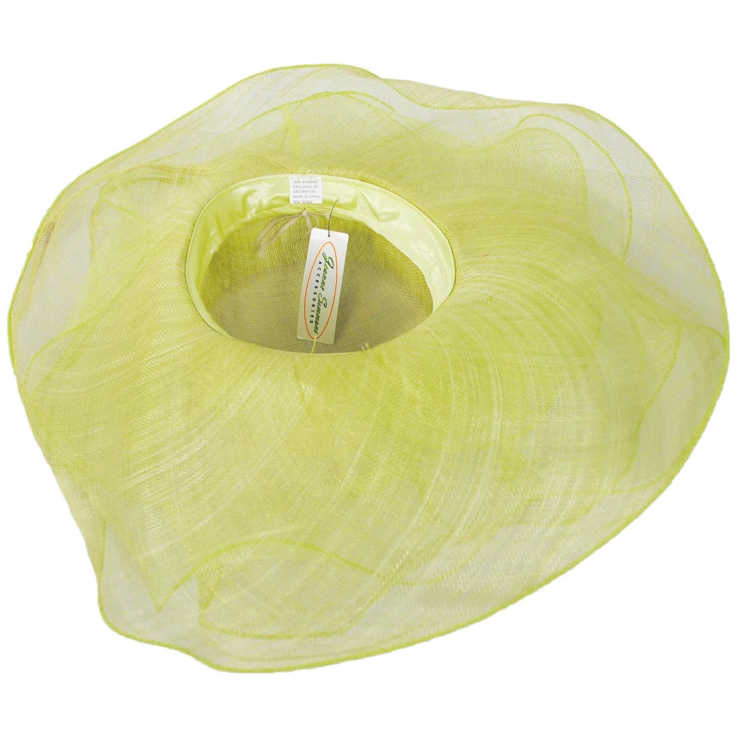 Organza Flower Triple Layer Sinamay Straw Boater Dress Hat - Image 12